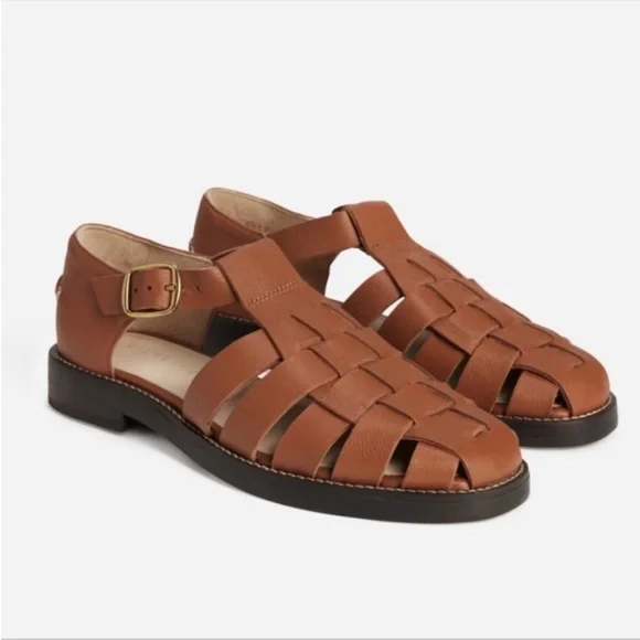 EVERLANE Brazilian Leather Fisherman Sandal in Adobe Brown - Picture 1 of 11